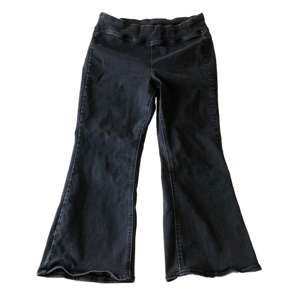 Old Navy Women’s Black High Rise Weekender Flare Pull On Stretch Jeans Size 14 - Picture 1 of 13